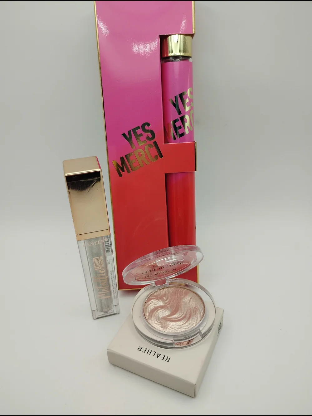 RealHer Shimmer Highlighter & Shimmer Liquid Eyeshadow With Yes Merci Fragrance